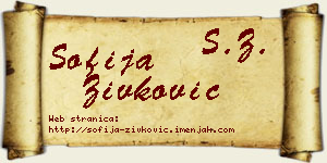 Sofija Živković vizit kartica